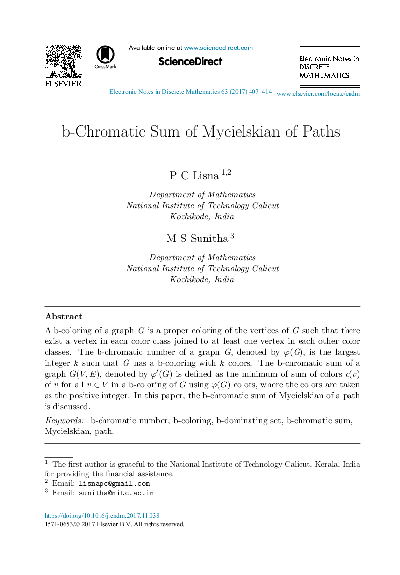 b-Chromatic Sum of Mycielskian of Paths