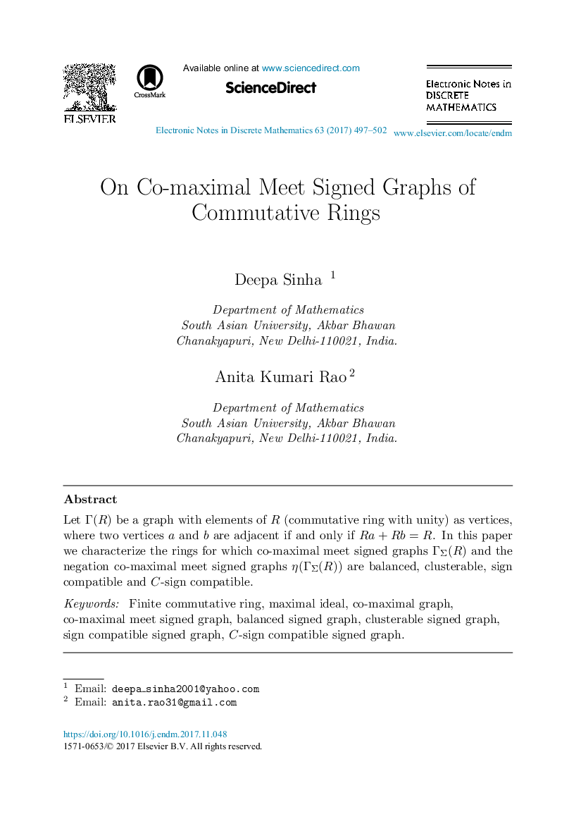 On Co-maximal Meet Signed Graphs of Commutative Rings