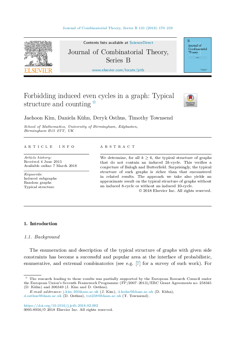 Forbidding induced even cycles in a graph: Typical structure and counting