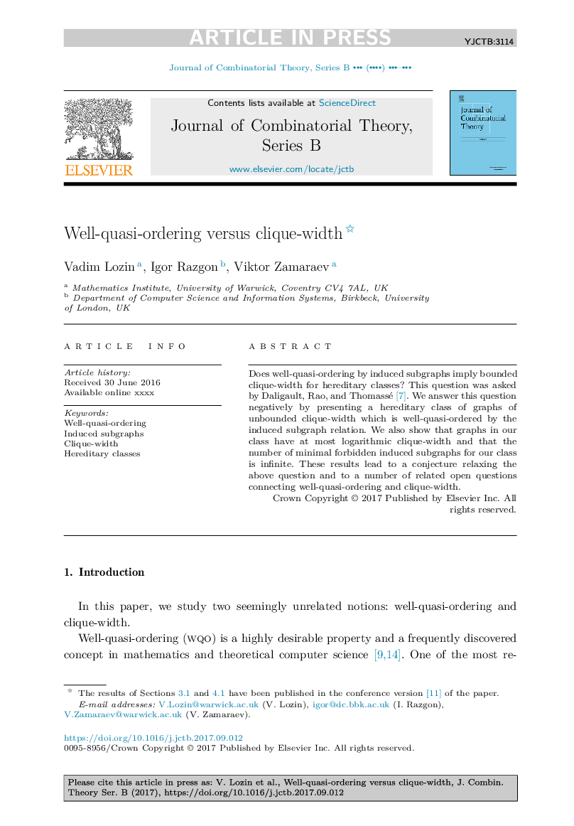 Well-quasi-ordering versus clique-width