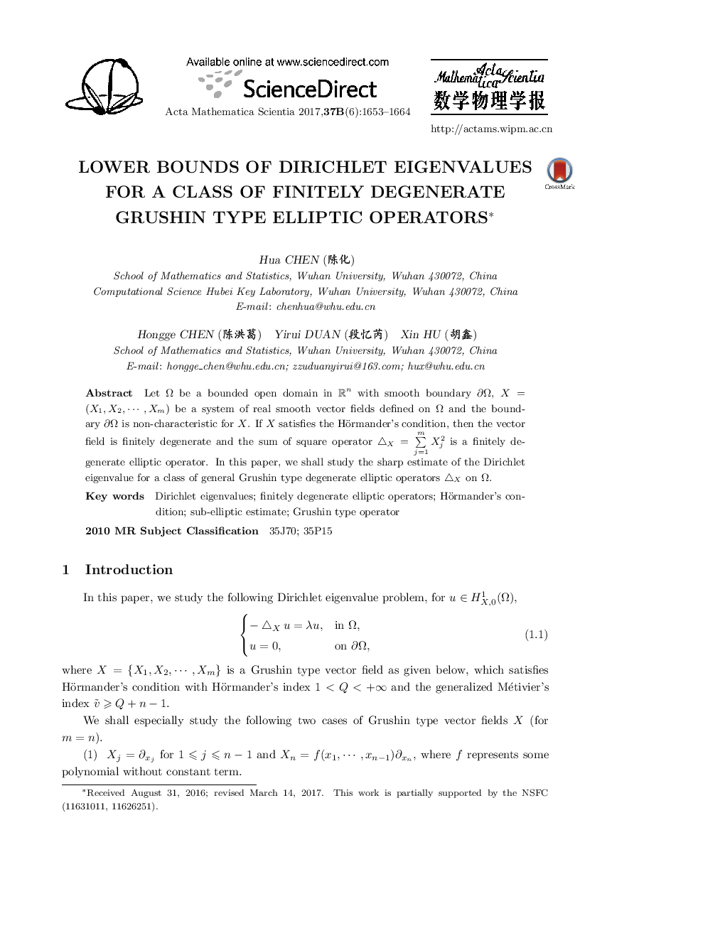 Lower bounds of Dirichlet eigenvalues for a class of finitely degenerate Grushin type elliptic operators