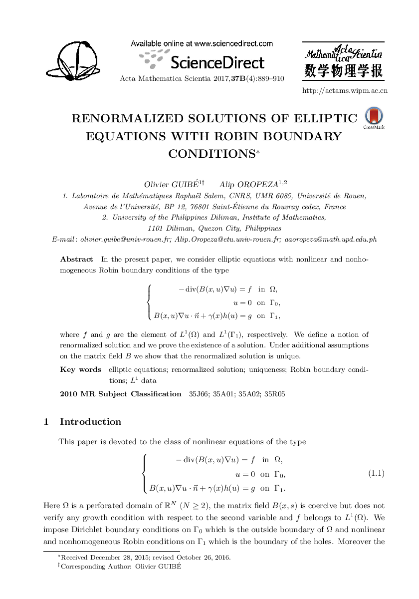 Renormalized solutions of elliptic equations with Robin boundary conditions