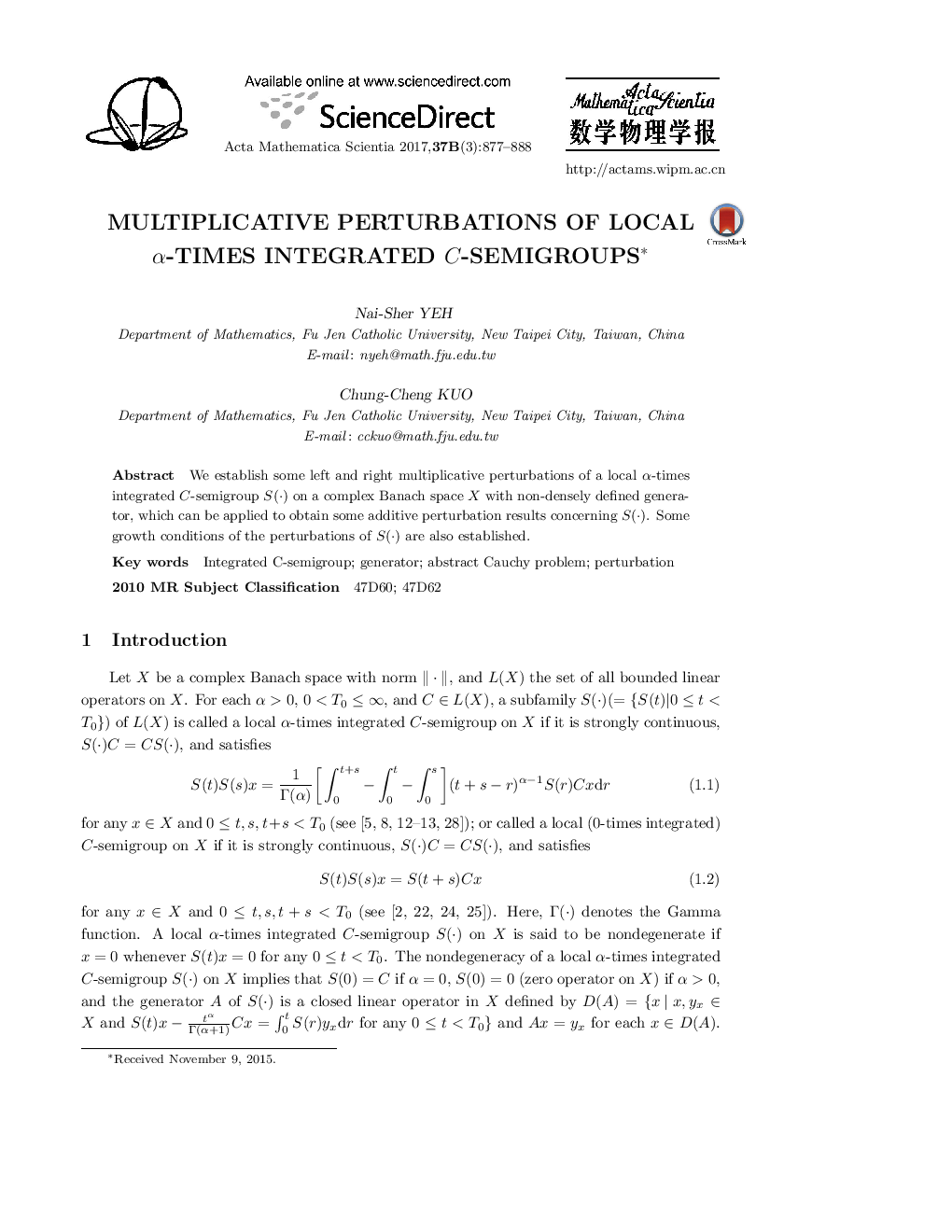 Multiplicative perturbations of local Î±-times integrated C-semigroups