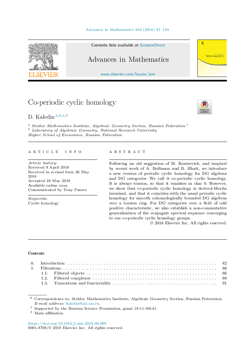 Co-periodic cyclic homology