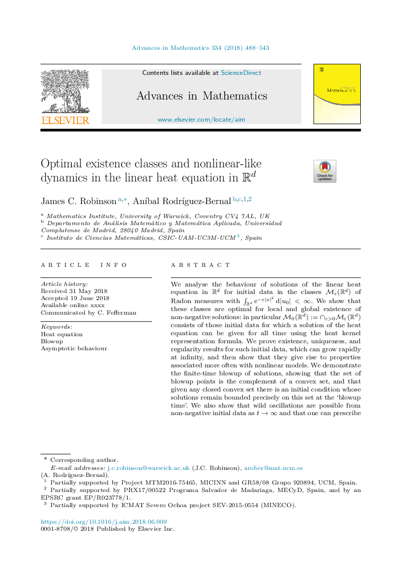 Optimal existence classes and nonlinear-like dynamics in the linear heat equation in Rd