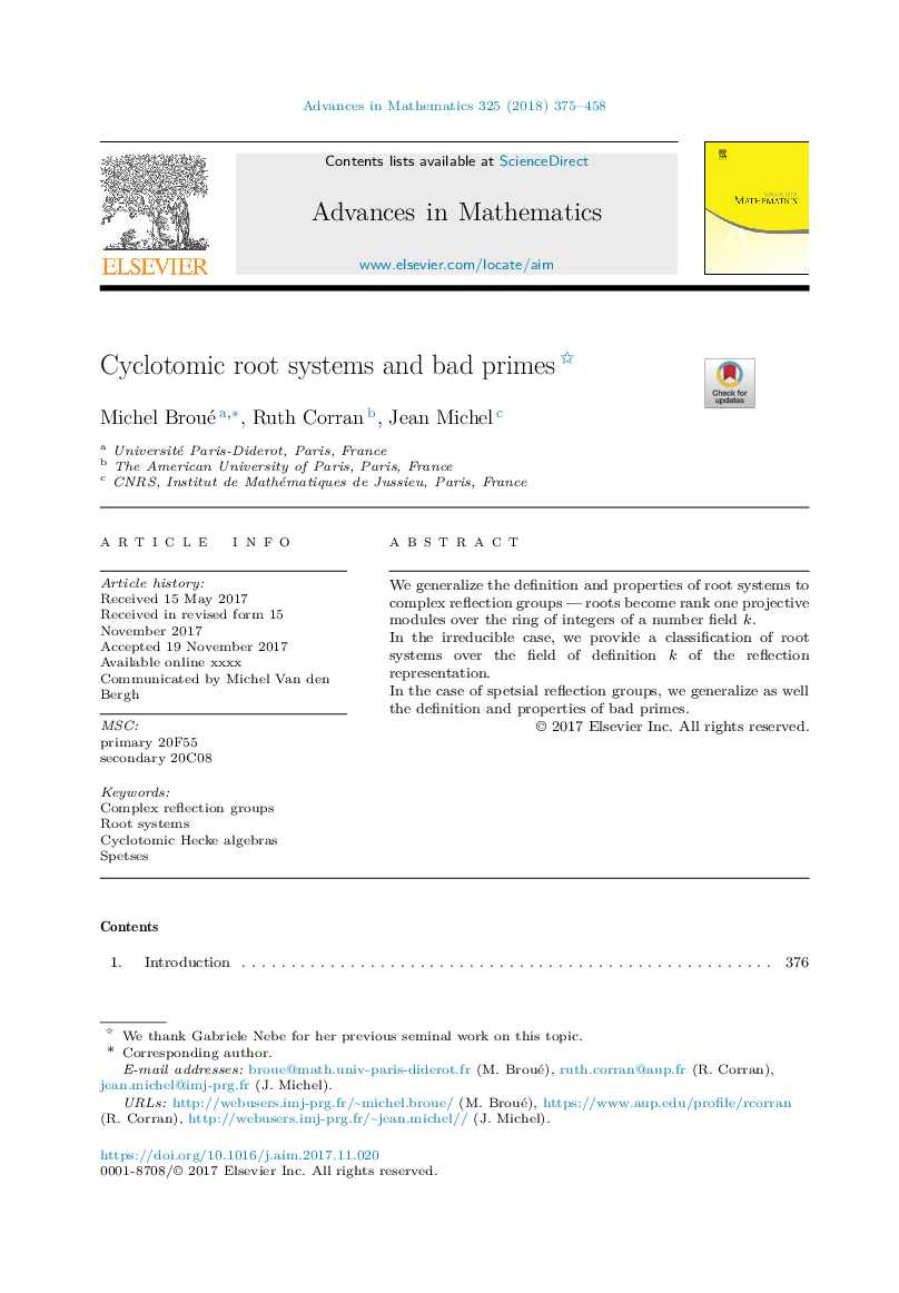 Cyclotomic root systems and bad primes