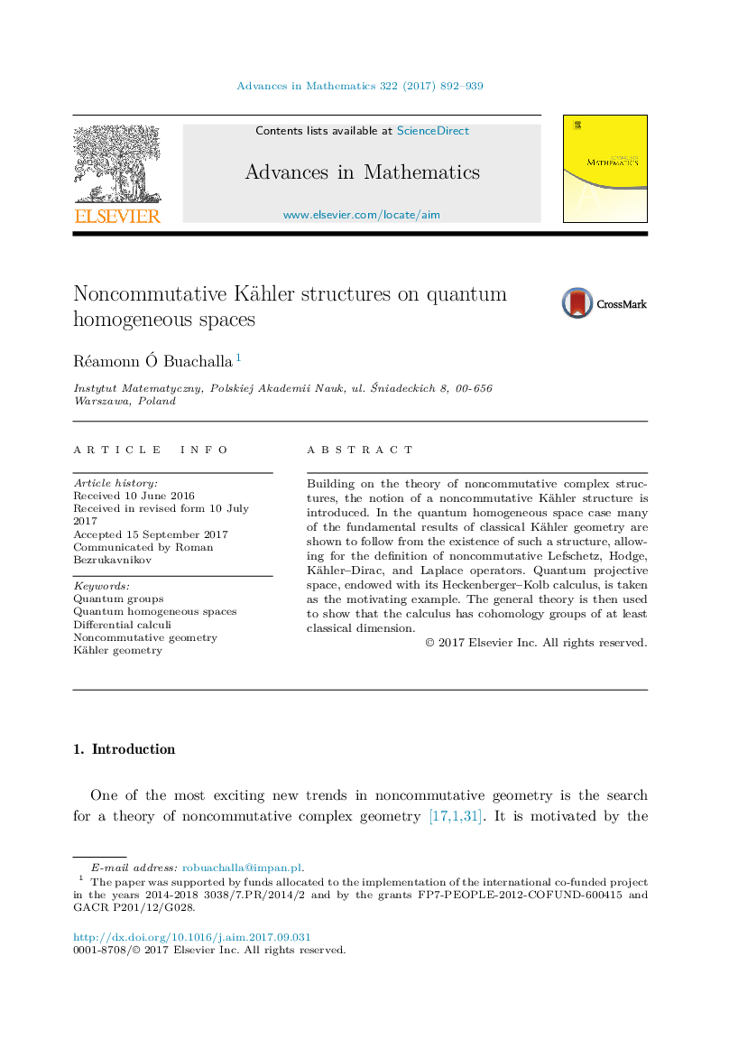 Noncommutative Kähler structures on quantum homogeneous spaces