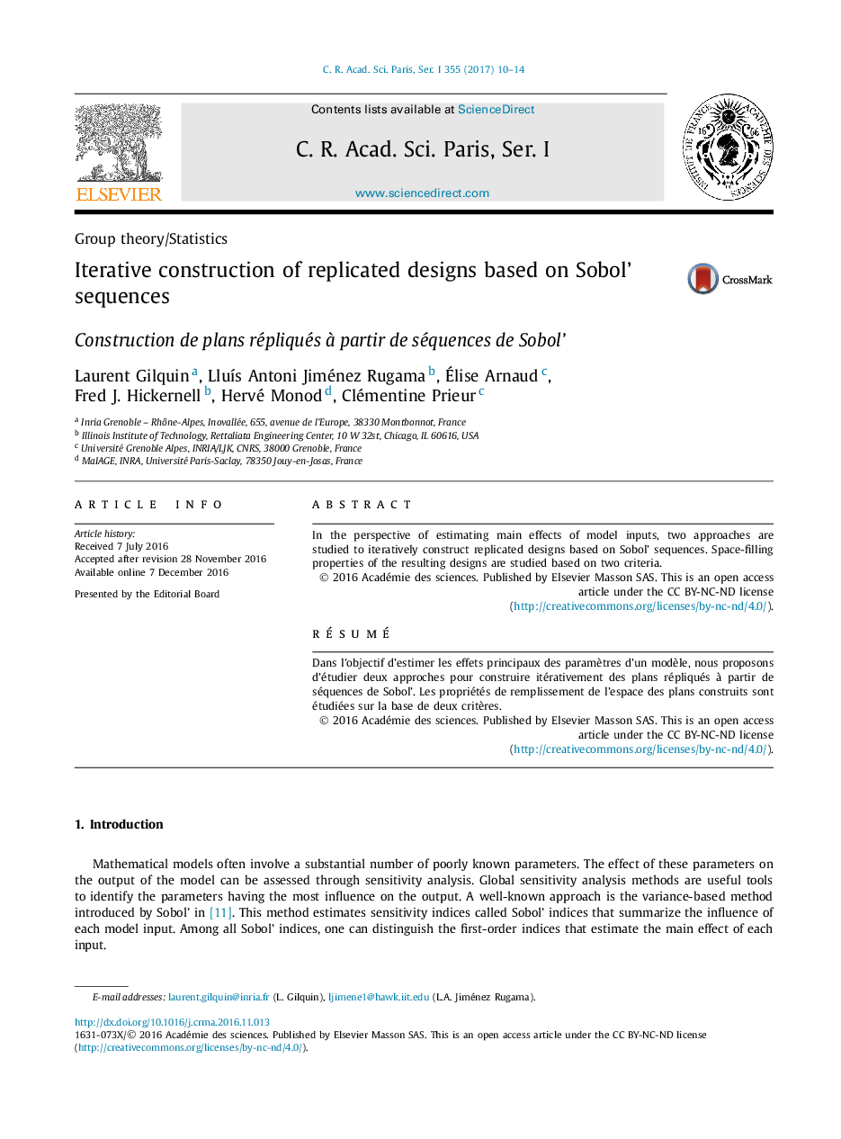 Iterative construction of replicated designs based on Sobol' sequences