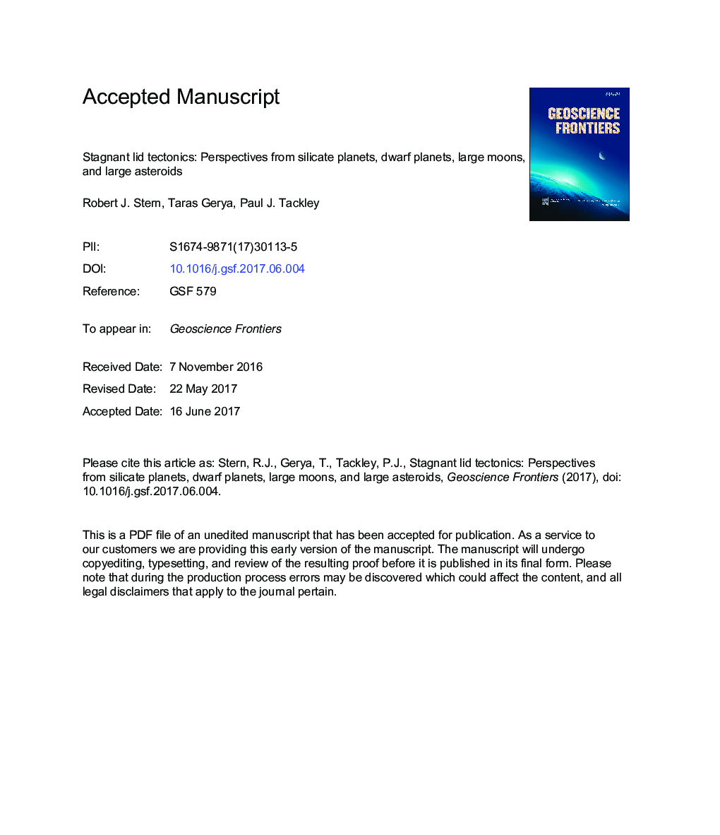 Stagnant lid tectonics: Perspectives from silicate planets, dwarf planets, large moons, and large asteroids