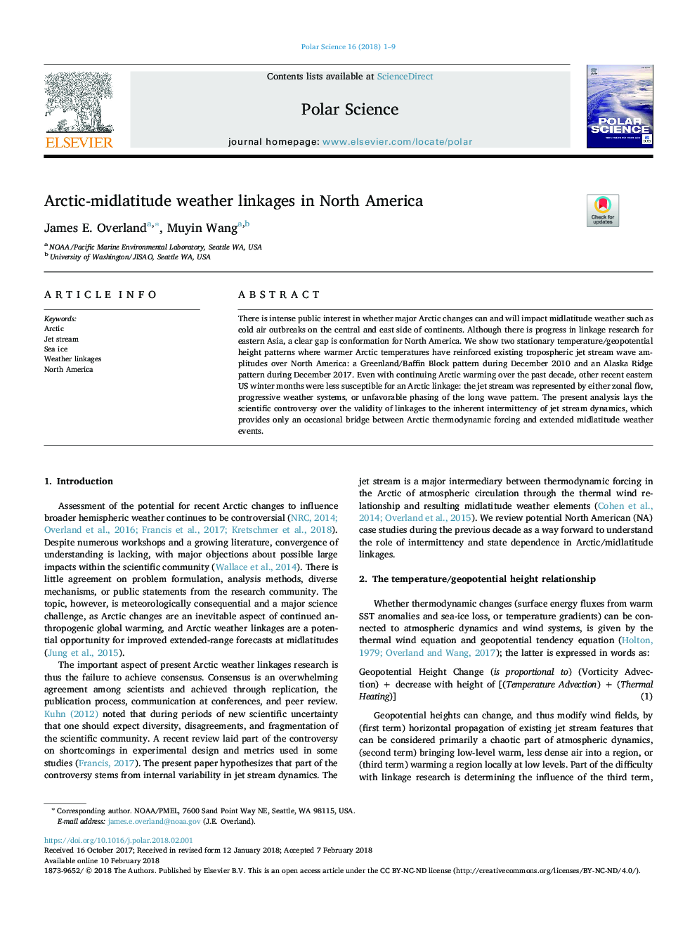 Arctic-midlatitude weather linkages in North America