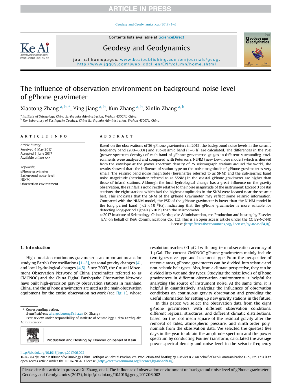 The influence of observation environment on background noise level of gPhone gravimeter