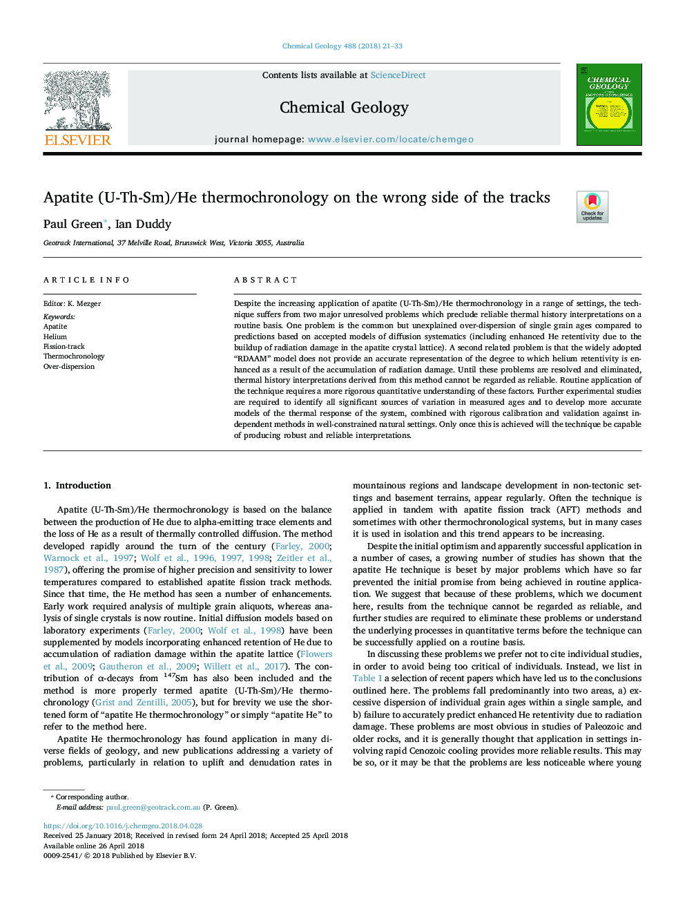 Apatite (U-Th-Sm)/He thermochronology on the wrong side of the tracks