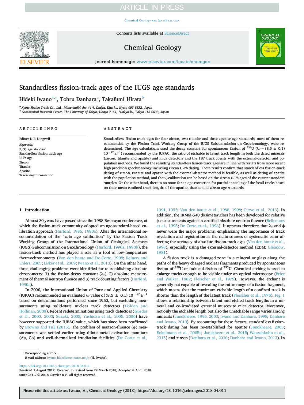 Standardless fission-track ages of the IUGS age standards