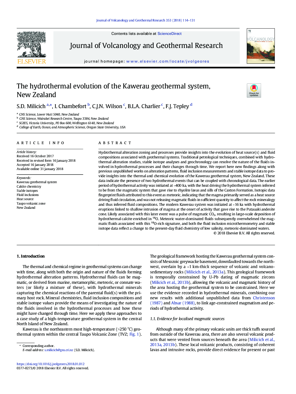 The hydrothermal evolution of the Kawerau geothermal system, New Zealand