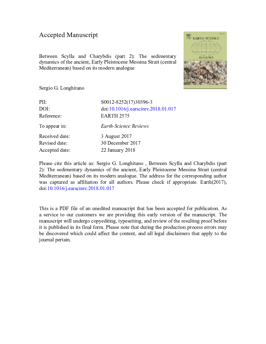 Between Scylla and Charybdis (part 2): The sedimentary dynamics of the ancient, Early Pleistocene Messina Strait (central Mediterranean) based on its modern analogue