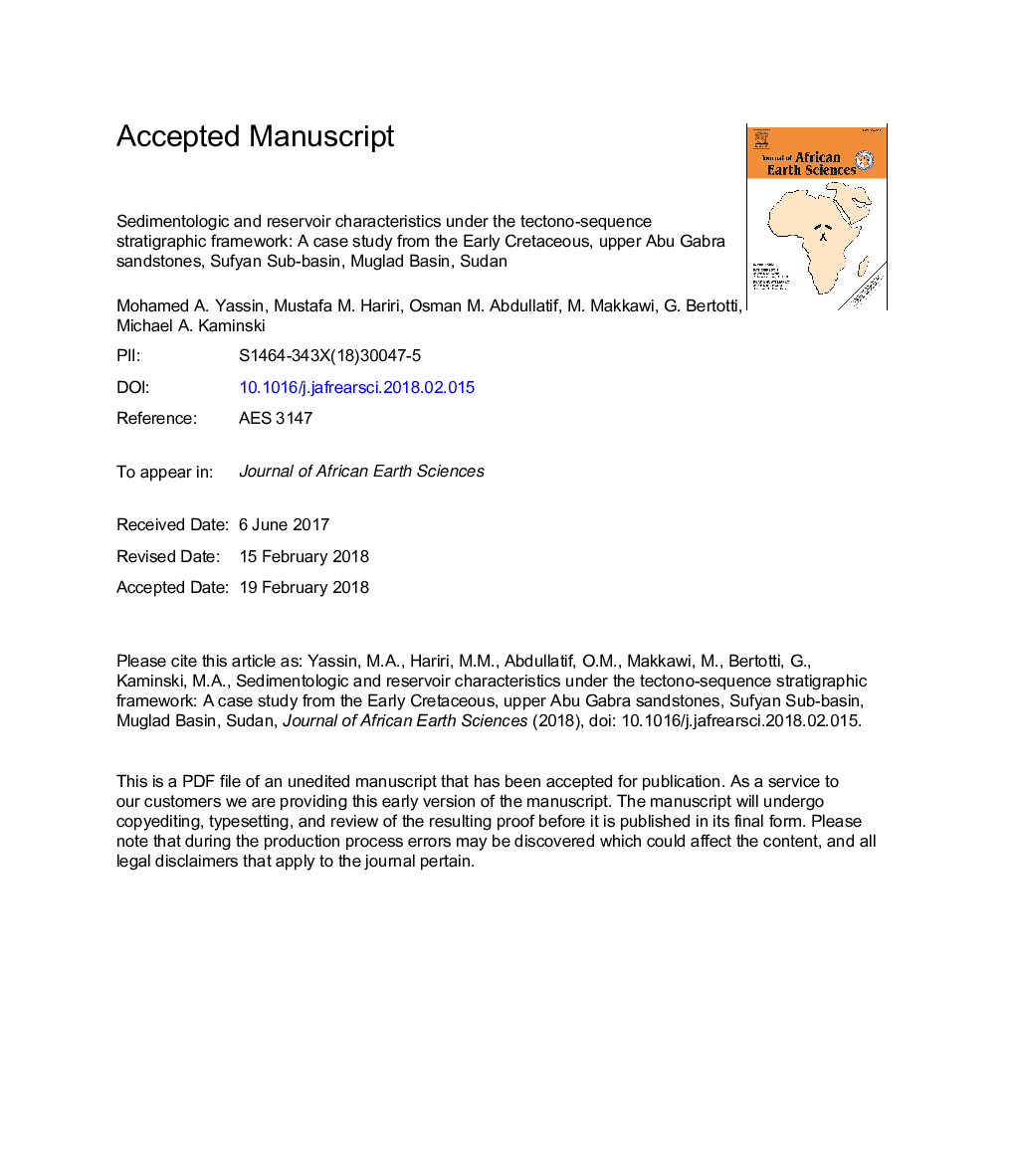 Sedimentologic and reservoir characteristics under a tectono-sequence stratigraphic framework: A case study from the Early Cretaceous, upper Abu Gabra sandstones, Sufyan Sub-basin, Muglad Basin, Sudan