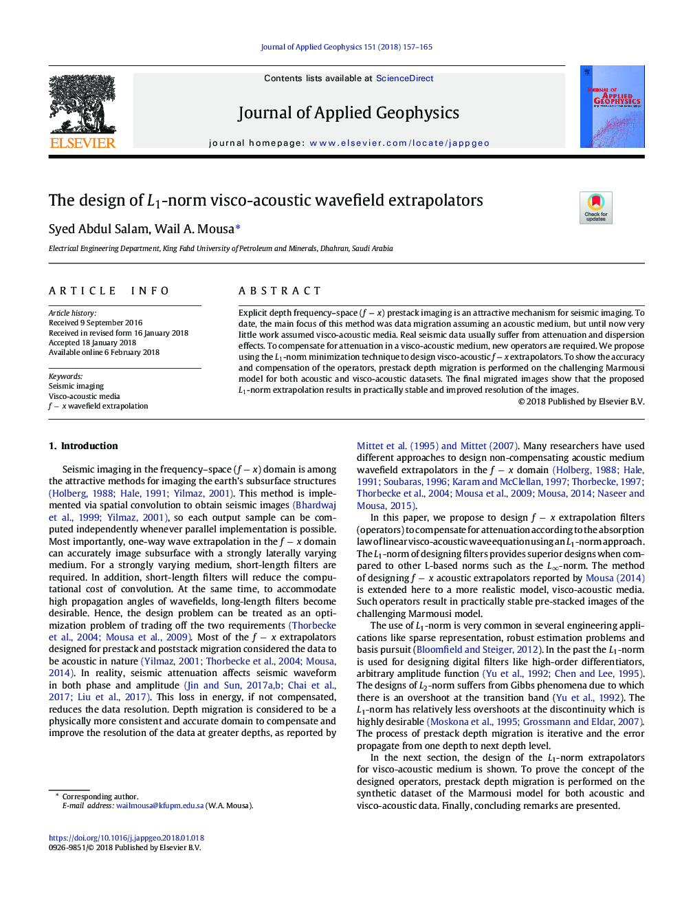 The design of L1-norm visco-acoustic wavefield extrapolators