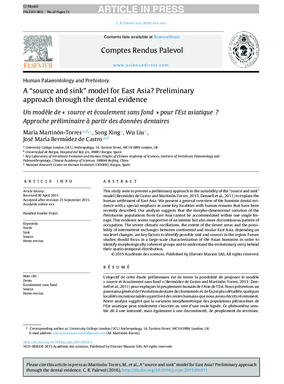 A “source and sink” model for East Asia? Preliminary approach through the dental evidence