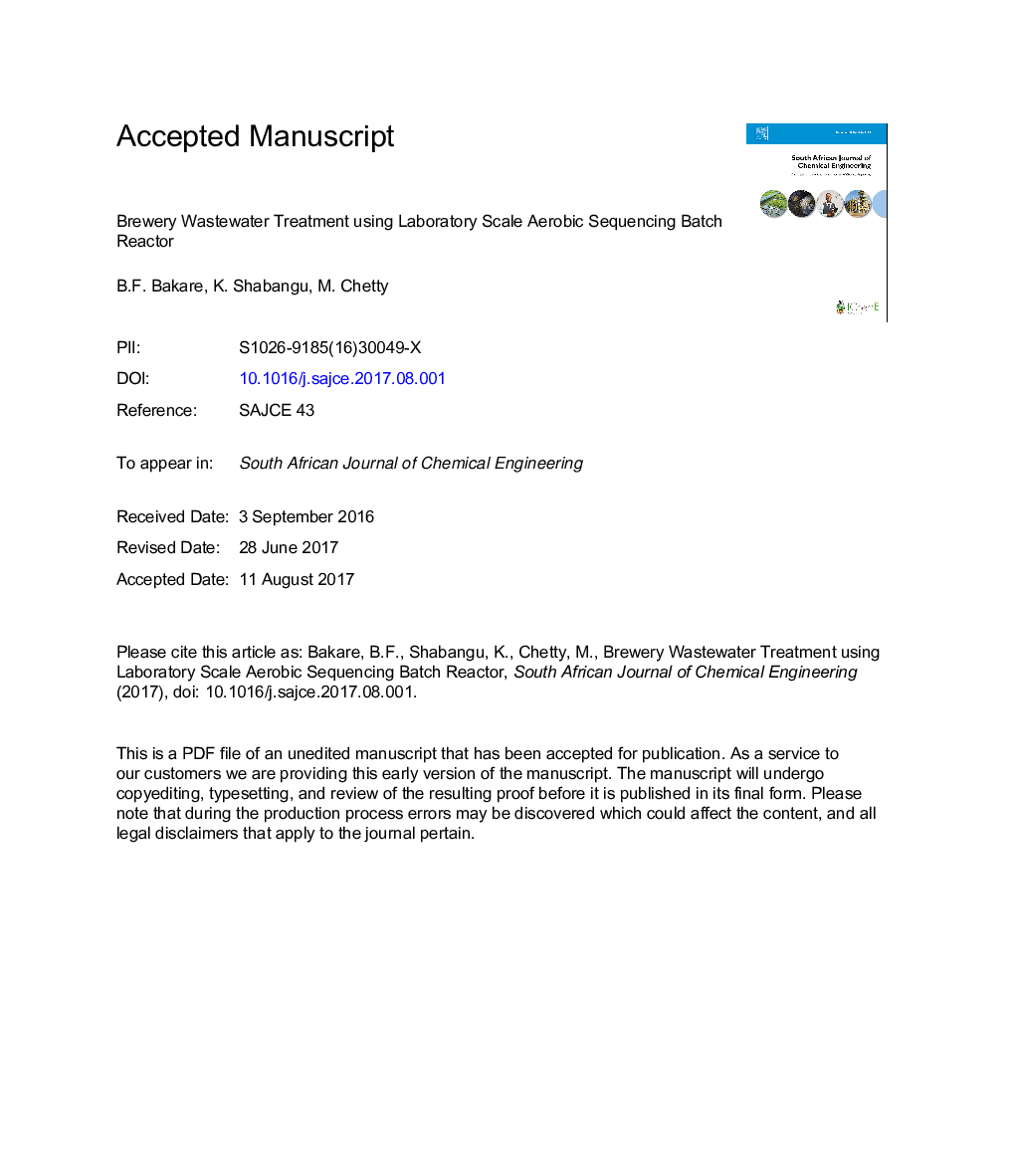 تصفیه فاضلاب آبیاری با استفاده از راکتور دسته ای تکتونیکی ایروبیک آزمایشگاهی 