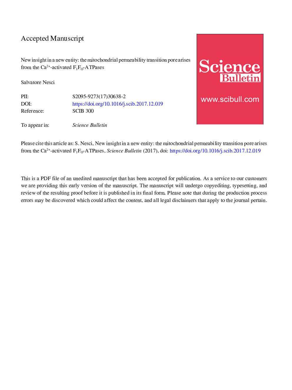 New insight in a new entity: the mitochondrial permeability transition pore arises from the Ca2+-activated F1FO-ATPases