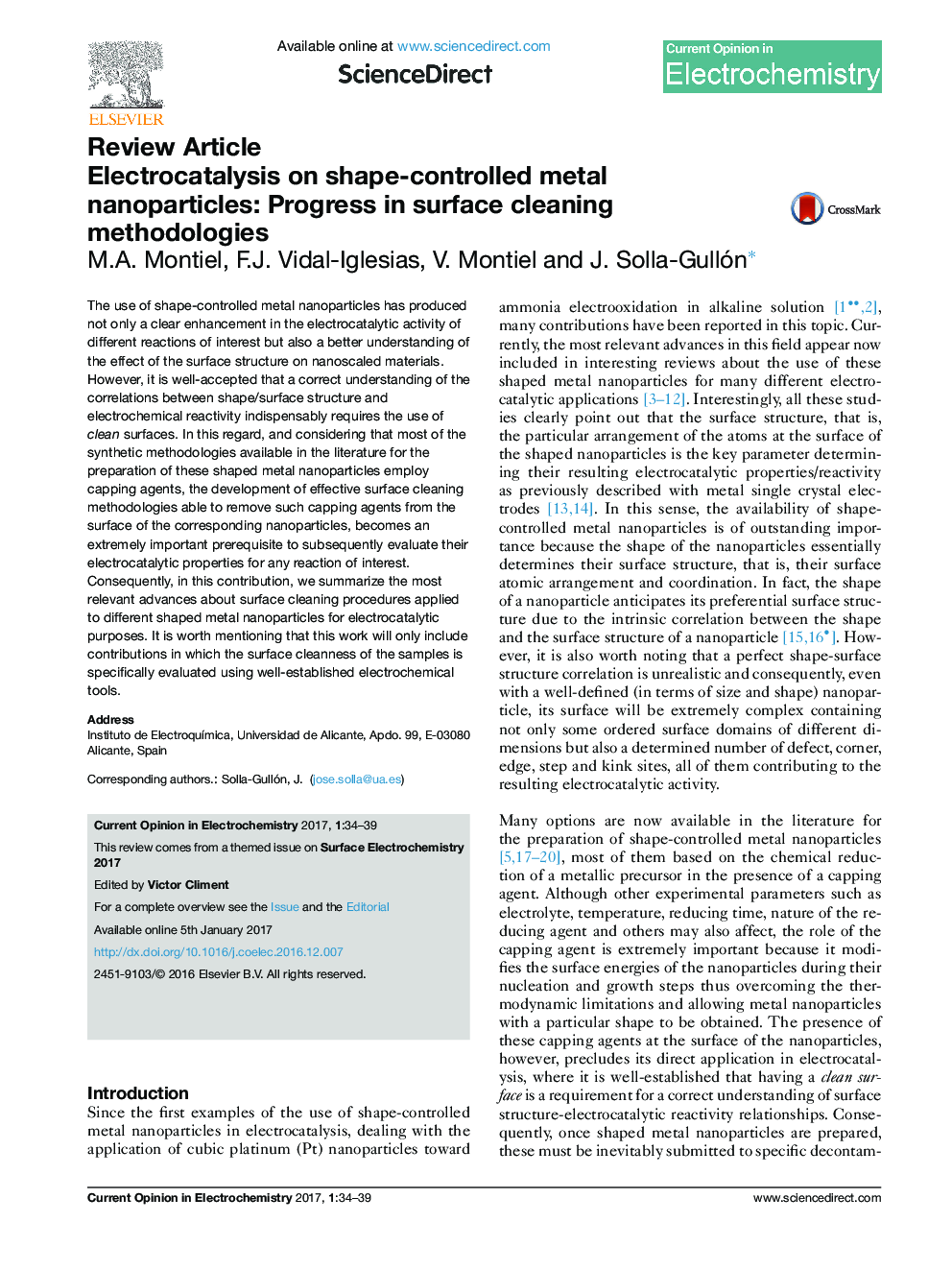 Electrocatalysis on shape-controlled metal nanoparticles: Progress in surface cleaning methodologies