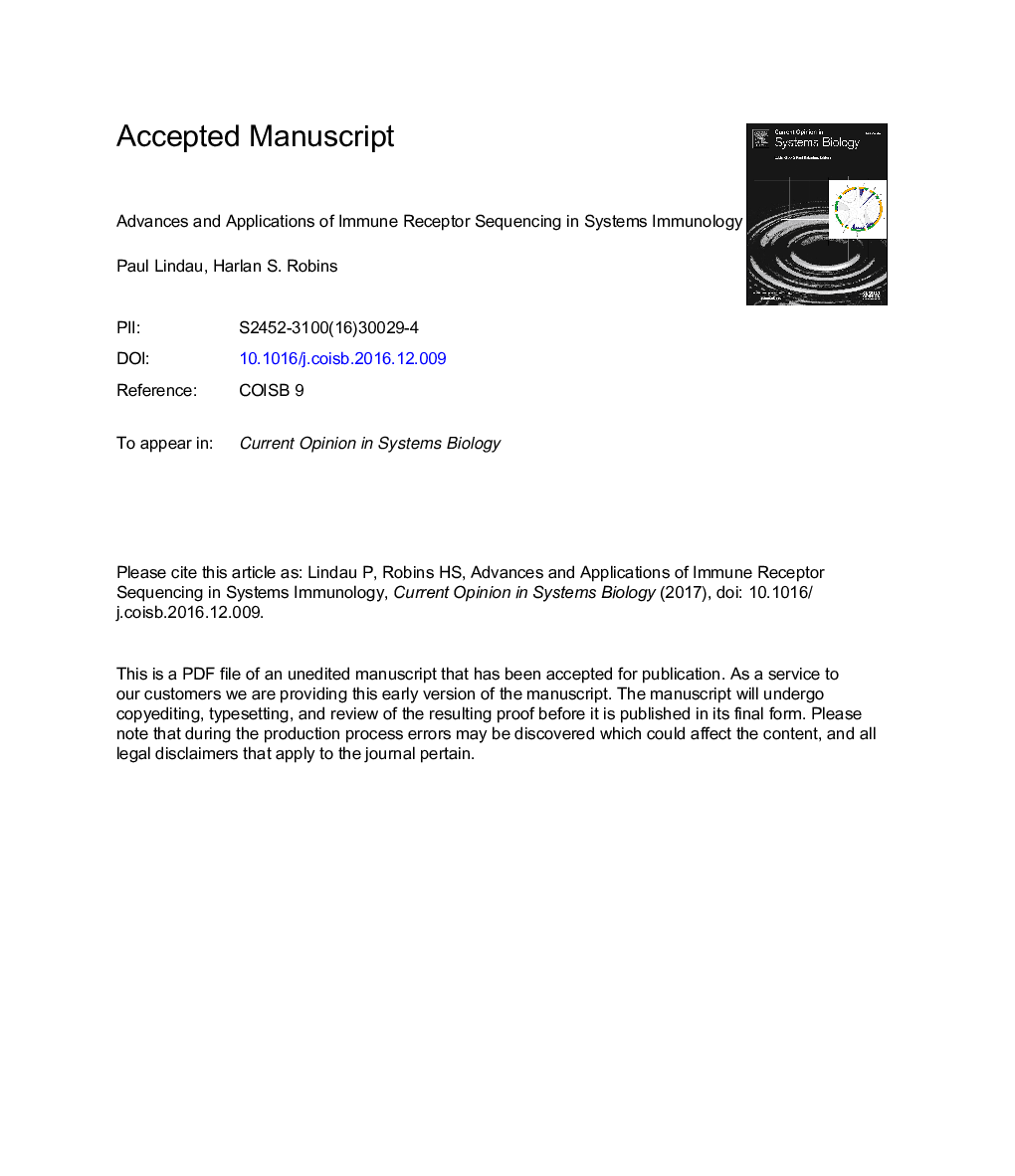 Advances and applications of immune receptor sequencing in systems immunology