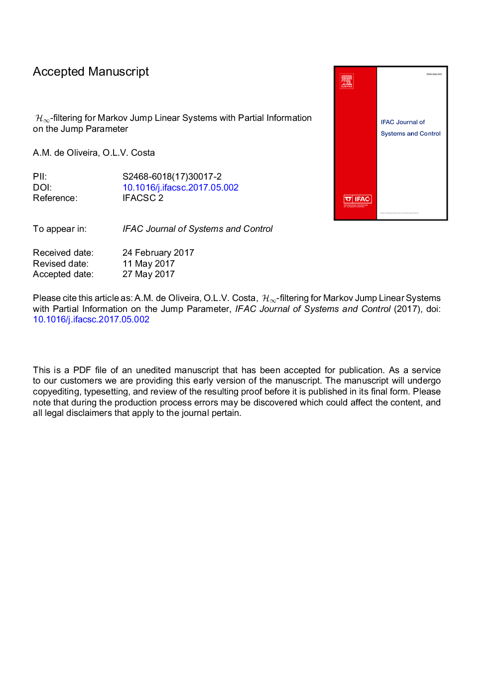 Hâ-filtering for Markov jump linear systems with partial information on the jump parameter