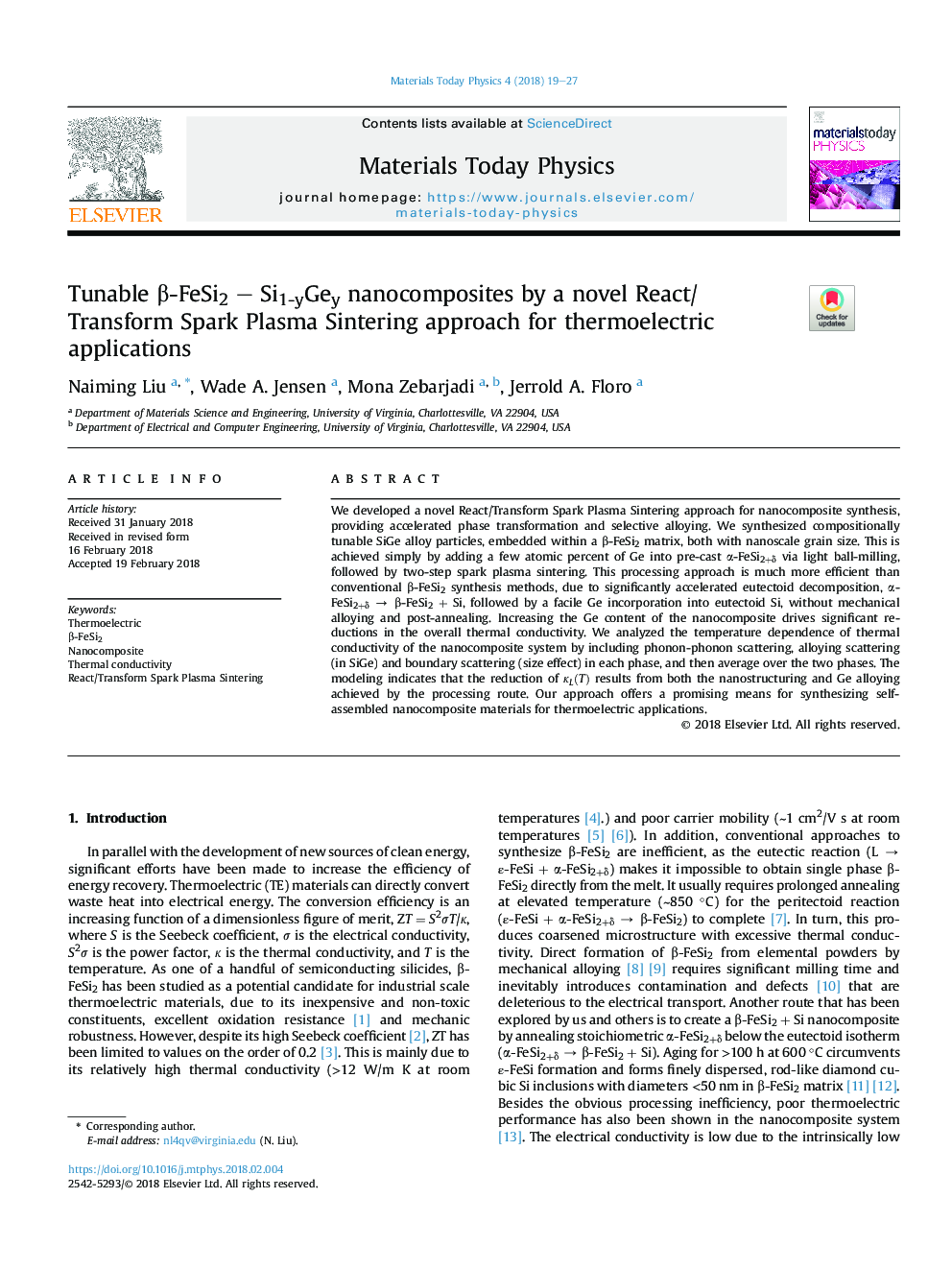 Tunable Î²-FeSi2 - Si1-yGey nanocomposites by a novel React/Transform Spark Plasma Sintering approach for thermoelectric applications