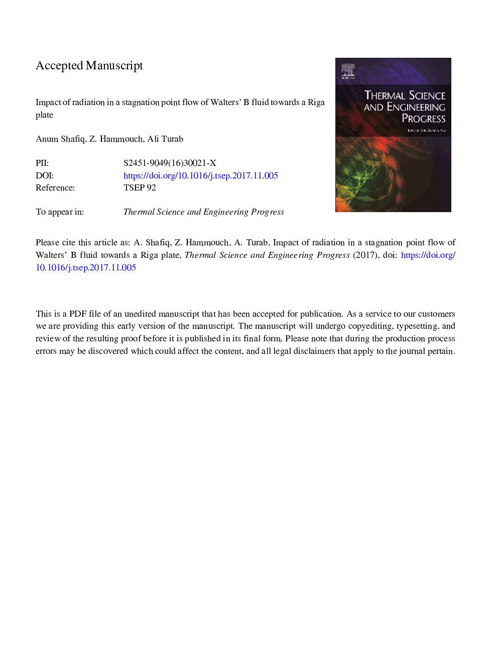 Impact of radiation in a stagnation point flow of Walters' B fluid towards a Riga plate