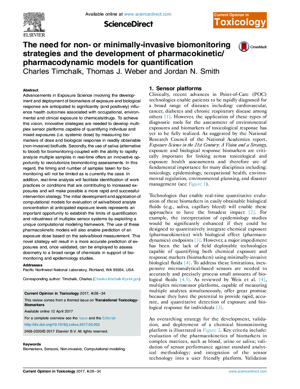 The need for non- or minimally-invasive biomonitoring strategies and the development of pharmacokinetic/pharmacodynamic models for quantification