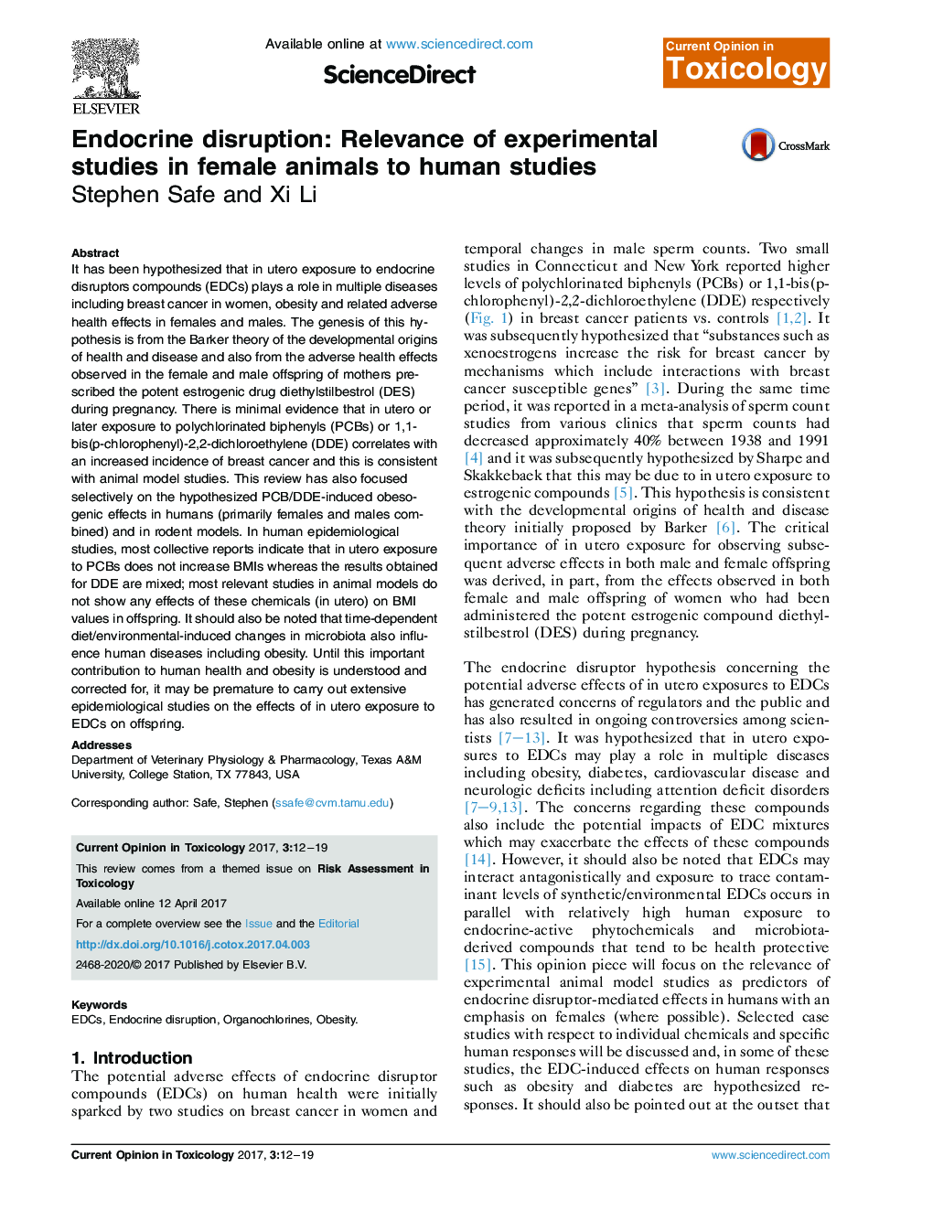 اختلال غدد درون ریز: اهمیت مطالعات تجربی در حیوانات زن به مطالعات انسانی 