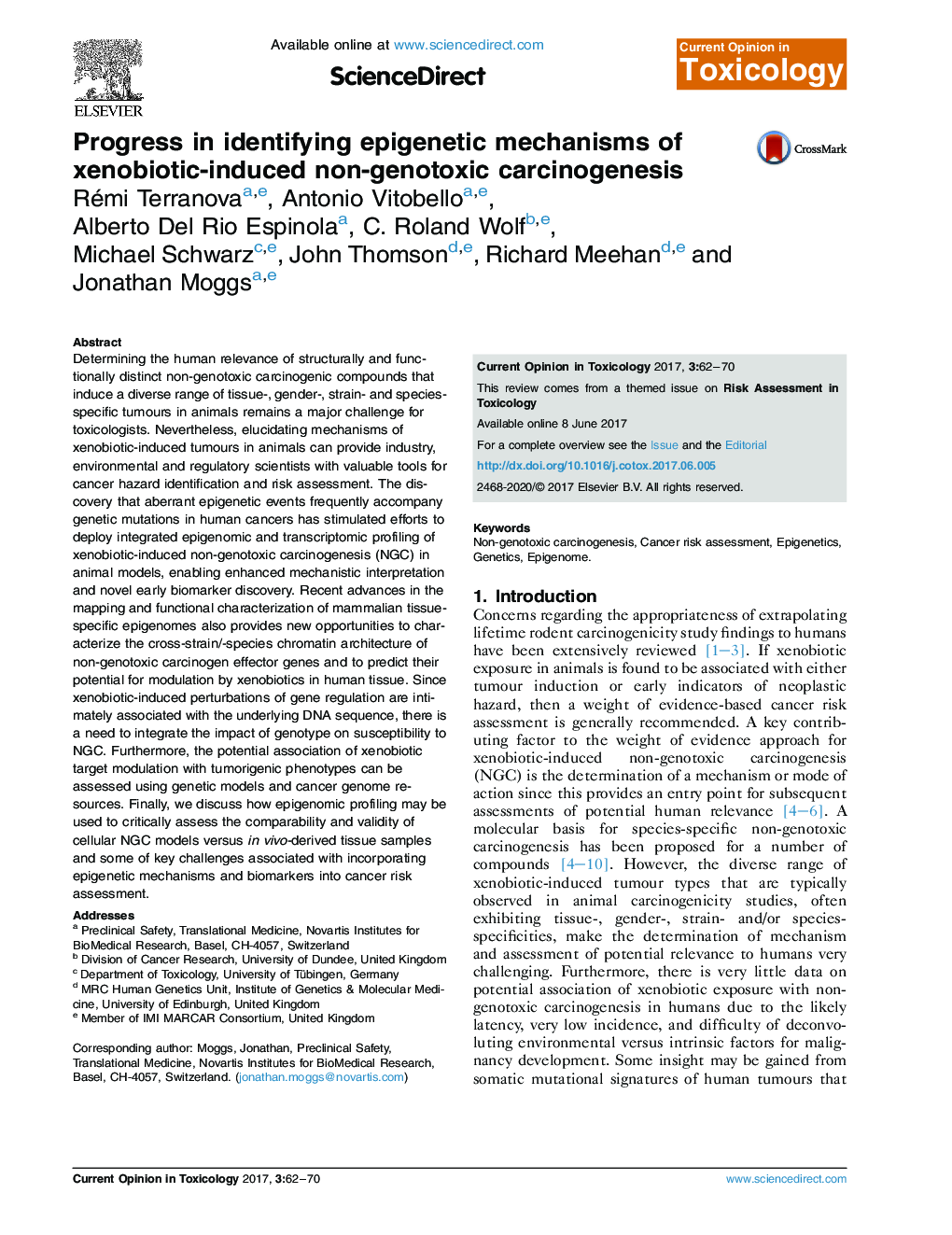 Progress in identifying epigenetic mechanisms of xenobiotic-induced non-genotoxic carcinogenesis