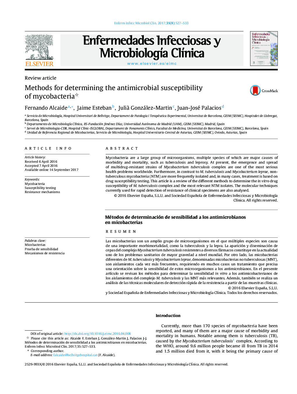 روشهای تعیین حساسیت ضد میکروبی میکوباکتریوم 