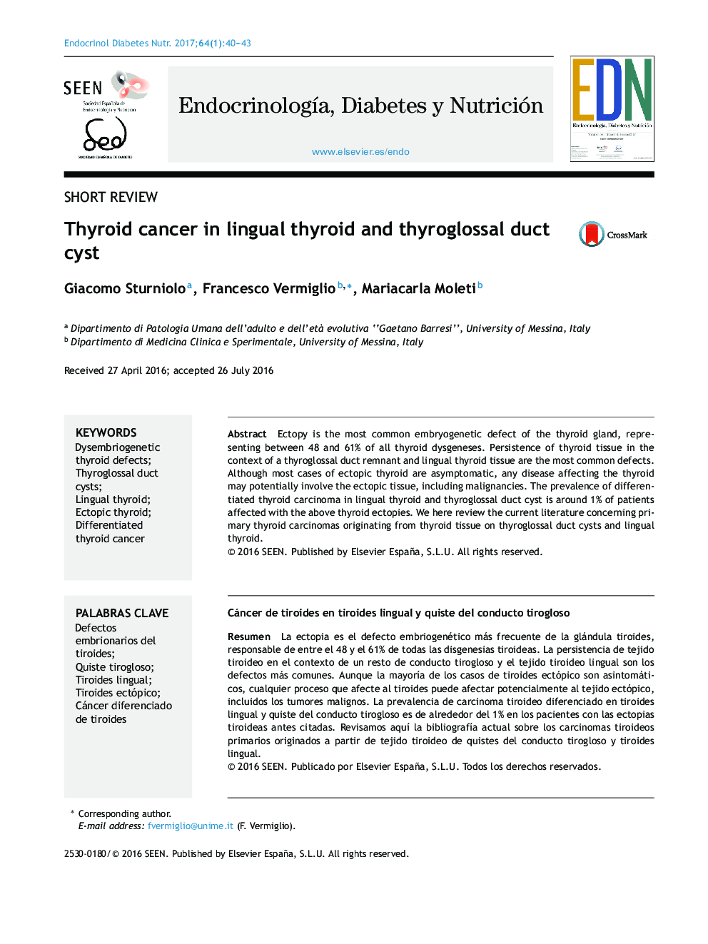 Thyroid cancer in lingual thyroid and thyroglossal duct cyst