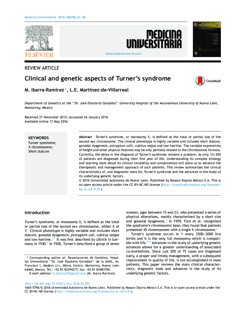 جنبه های بالینی و ژنتیکی سندرم ترنر 