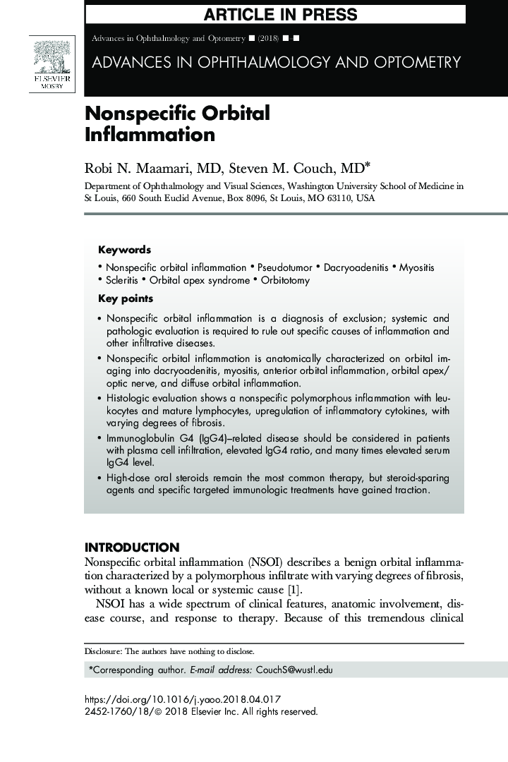 Nonspecific Orbital Inflammation