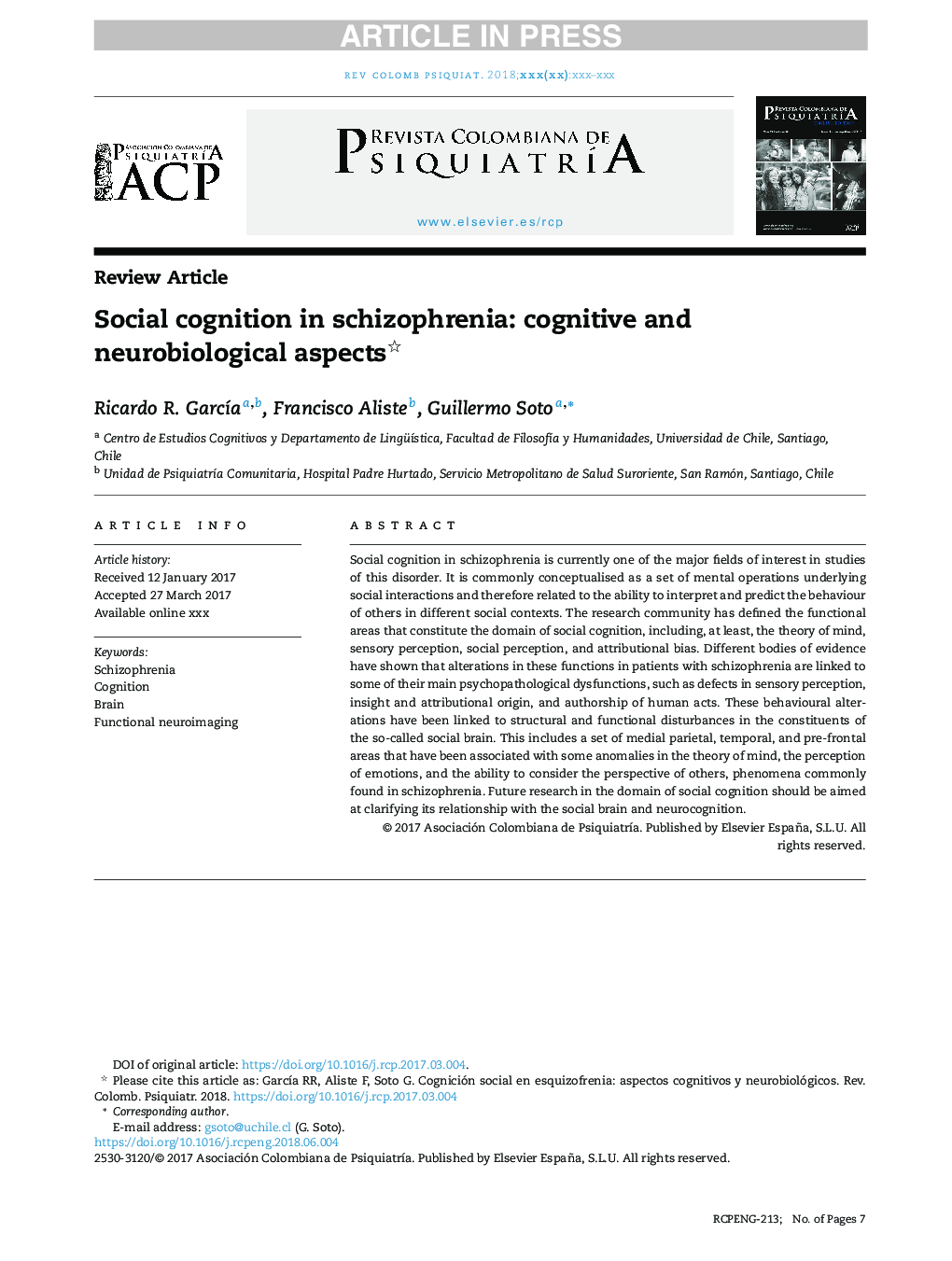 شناخت اجتماعی در اسکیزوفرنی: جنبه های شناختی و عصبی