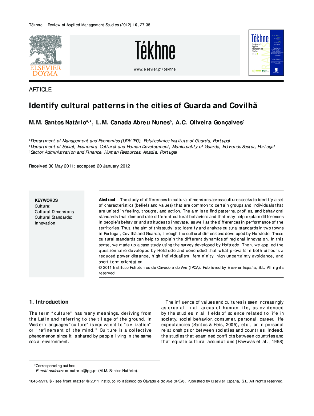 Identify cultural patterns in the cities of Guarda and CovilhÃ£