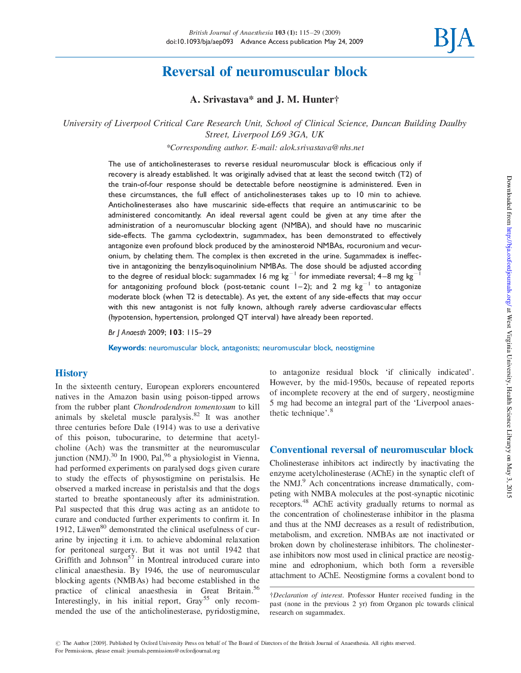 Reversal of neuromuscular block