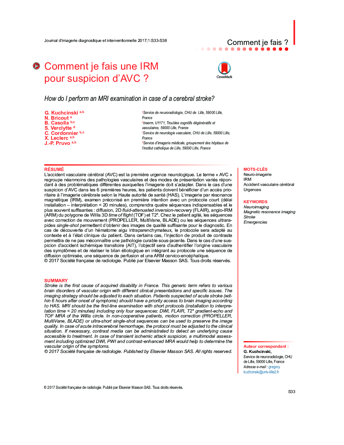 Comment je fais une IRM pour suspicion d'AVC ?