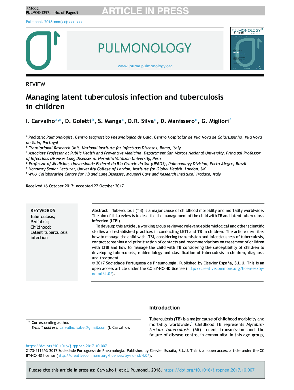 Managing latent tuberculosis infection and tuberculosis in children