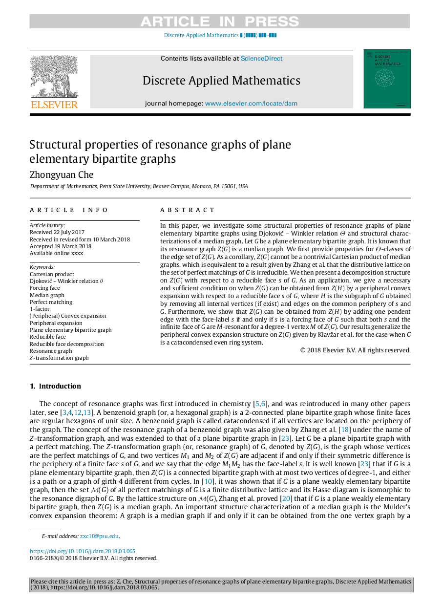 Structural properties of resonance graphs of plane elementary bipartite graphs