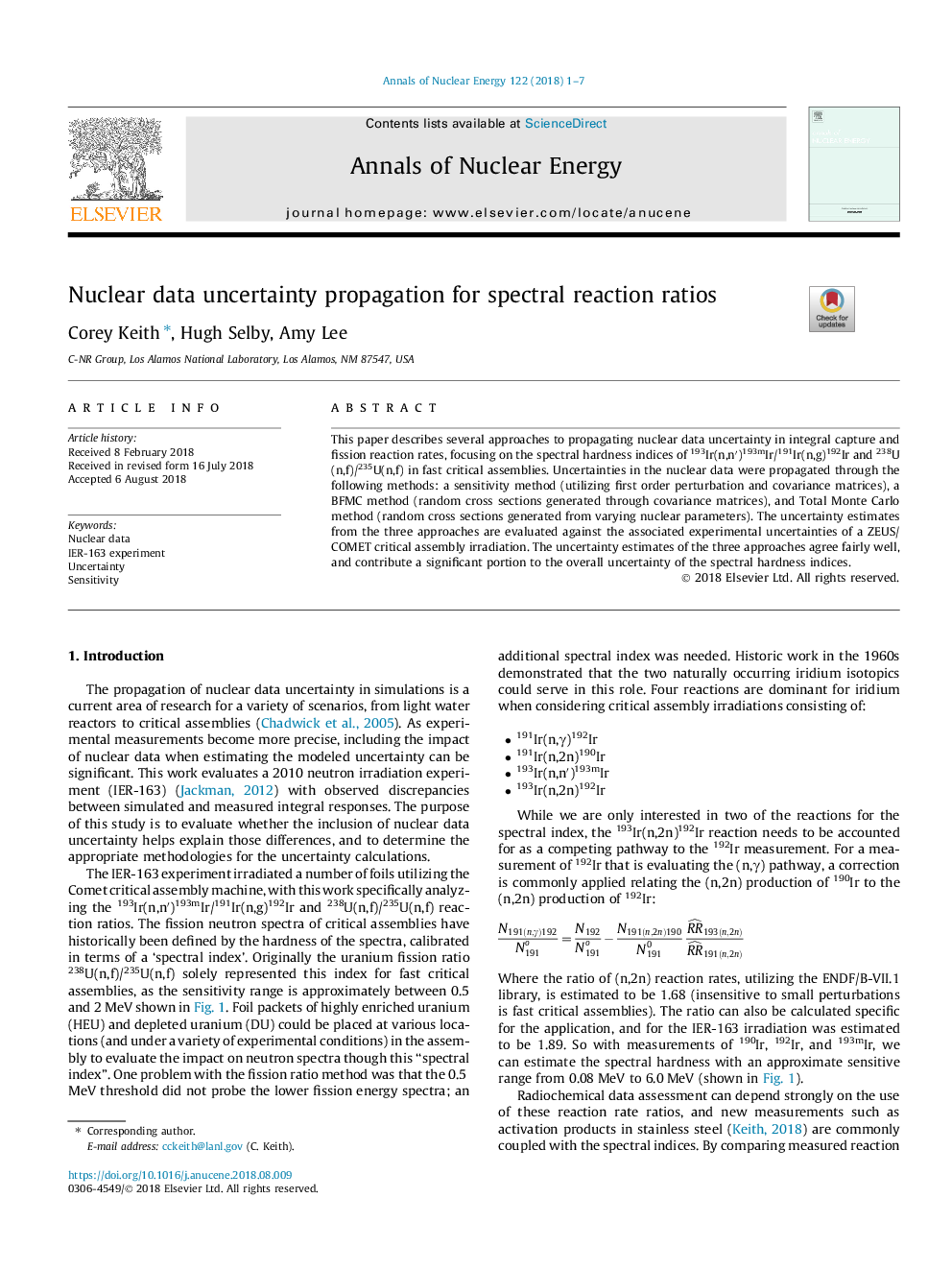 Nuclear data uncertainty propagation for spectral reaction ratios