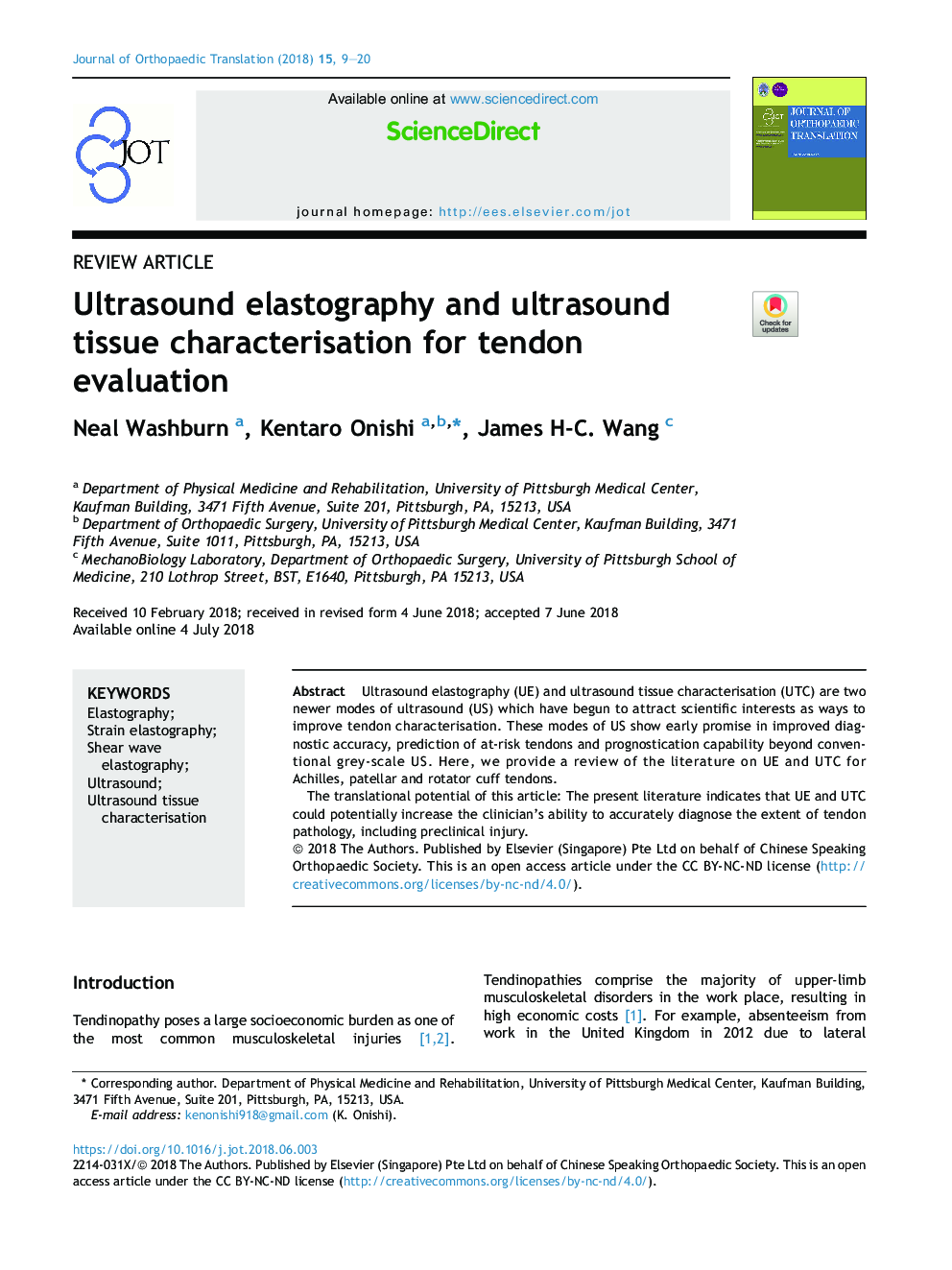 Ultrasound elastography and ultrasound tissue characterisation for tendon evaluation