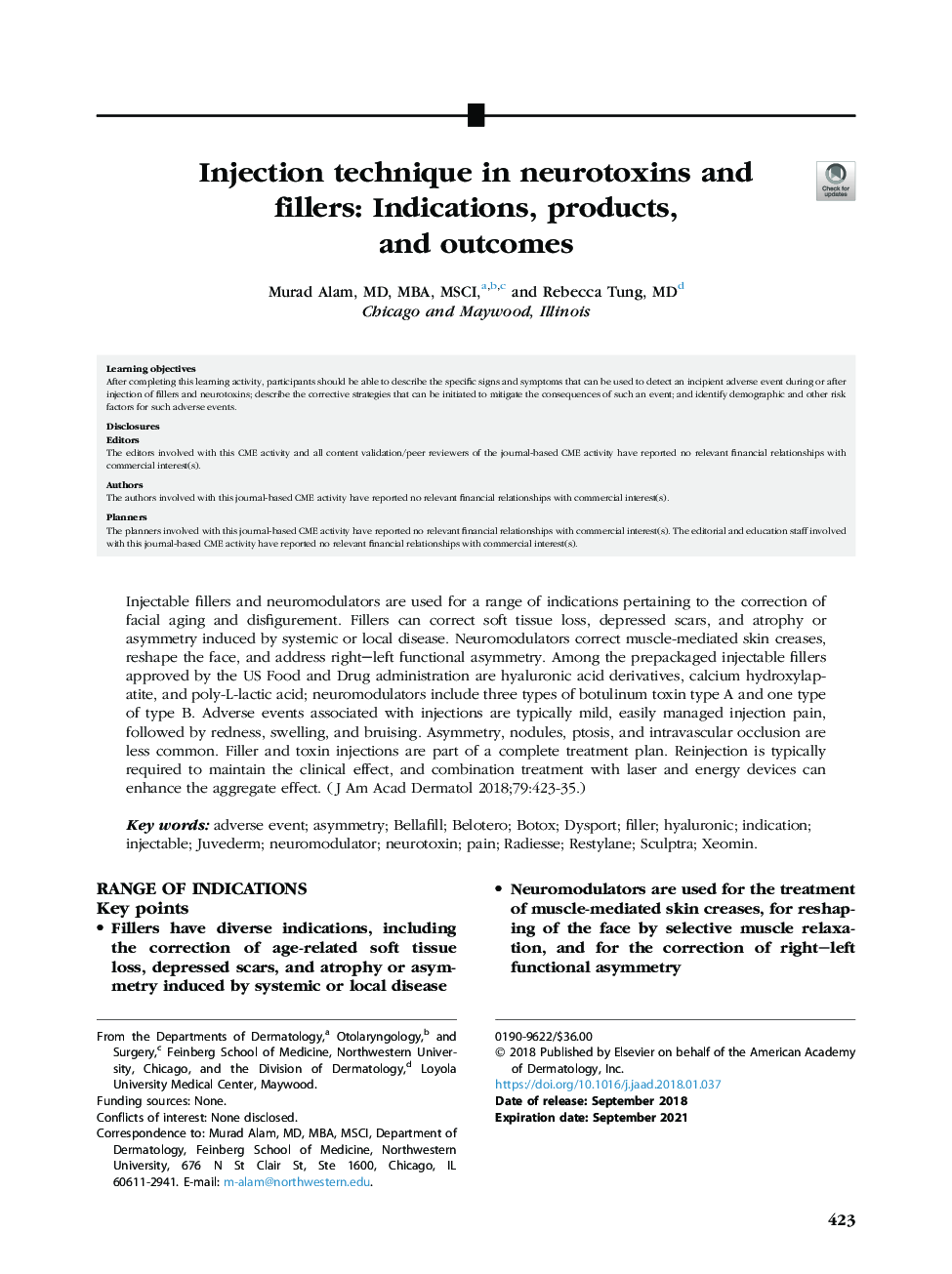 تکنیک تزریق در نوروتوکسین ها و پرکننده ها: علائم، محصولات و نتایج