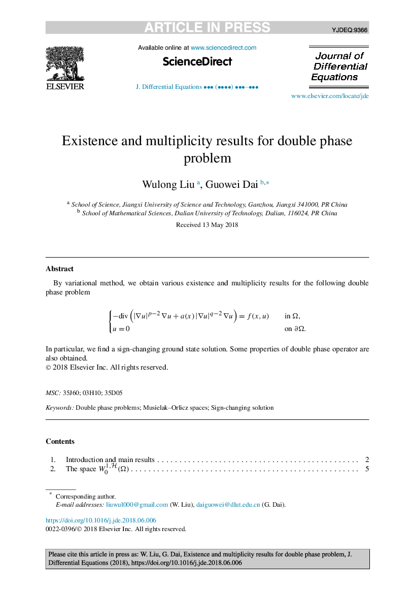 Existence and multiplicity results for double phase problem