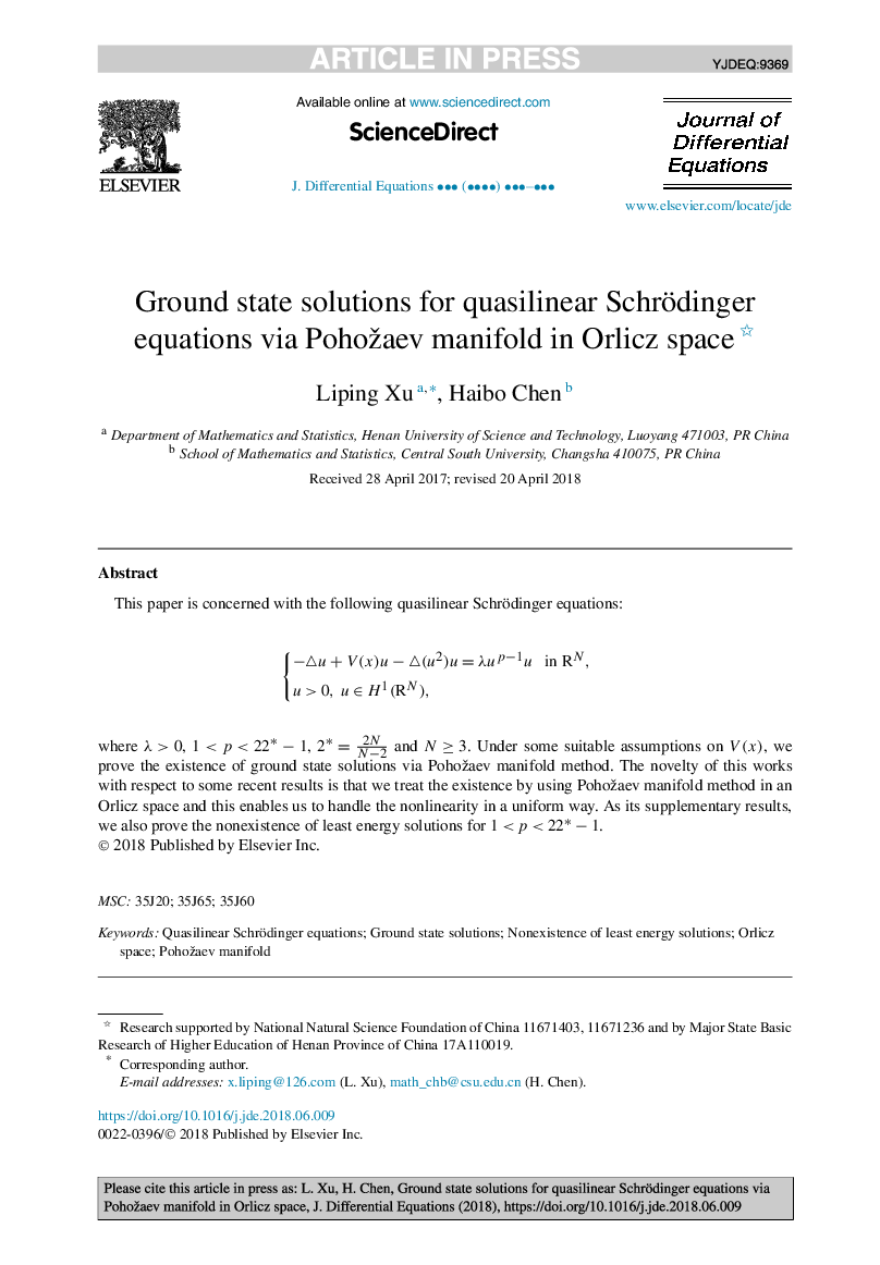 Ground state solutions for quasilinear Schrödinger equations via PohoÅ¾aev manifold in Orlicz space