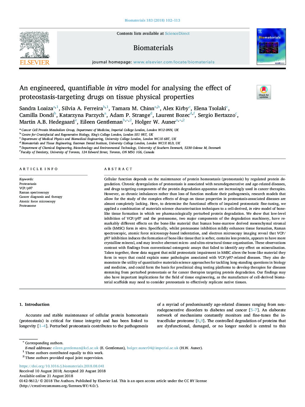 An engineered, quantifiable in vitro model for analysing the effect of proteostasis-targeting drugs on tissue physical properties