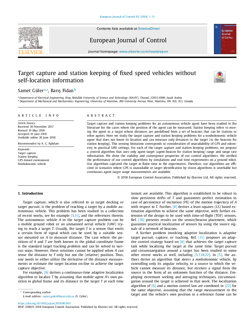 Target capture and station keeping of fixed speed vehicles without self-location information