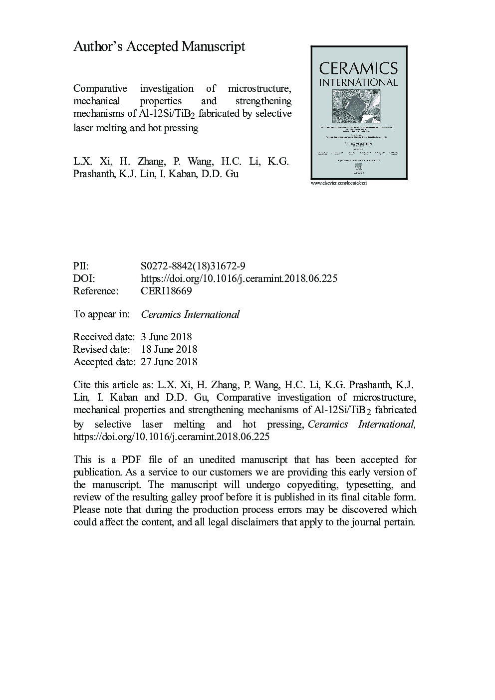 Comparative investigation of microstructure, mechanical properties and strengthening mechanisms of Al-12Si/TiB2 fabricated by selective laser melting and hot pressing